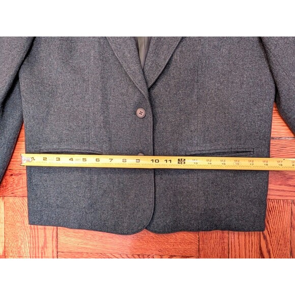 Vintage Pendleton Dark Grey Blazer Jacket Size 8 100% Virgin Wool - Picture 9 of 9